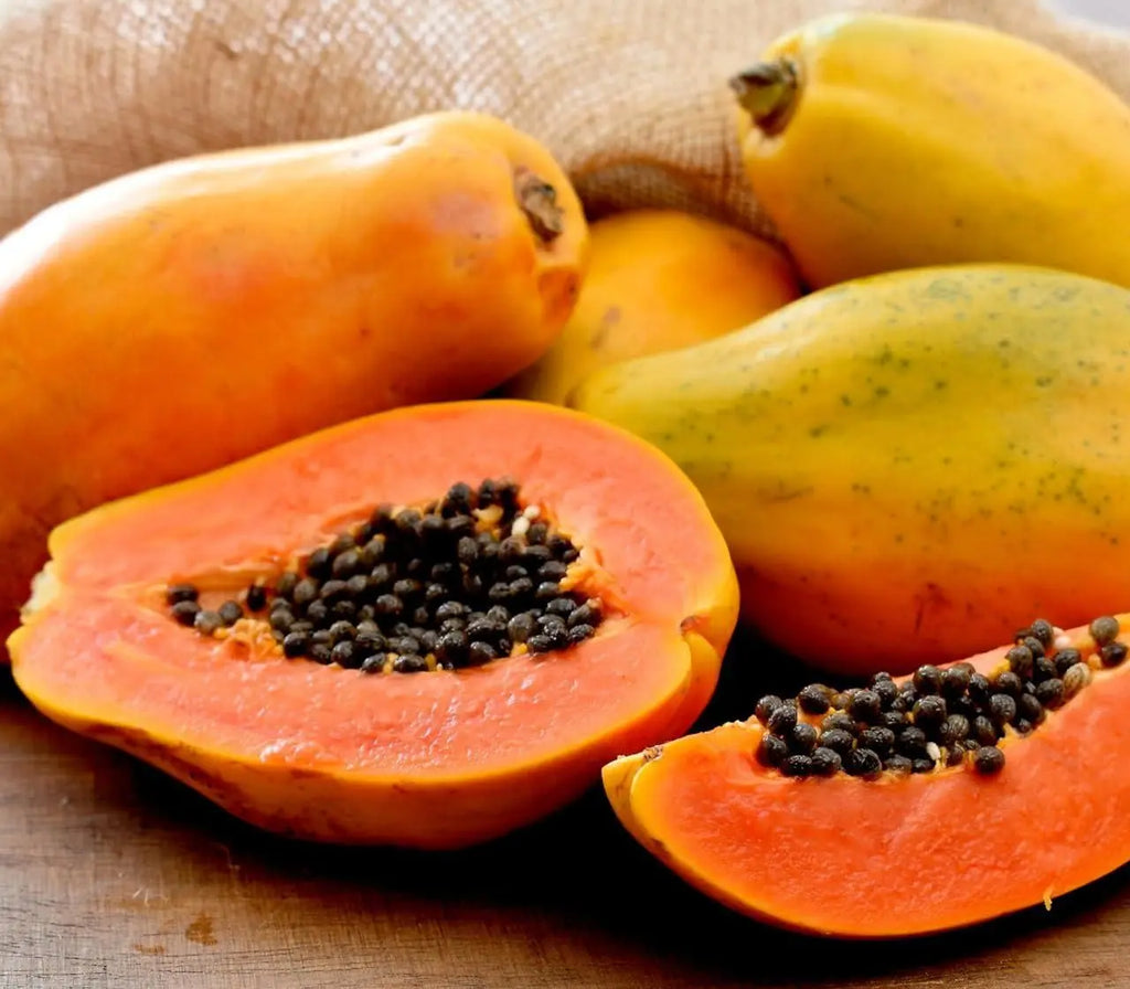 50 Seeds - Big Harvest, Small Space: Premium Hybrid Dwarf Papaya Seeds 🥭+ Plant Growth Supplement Free