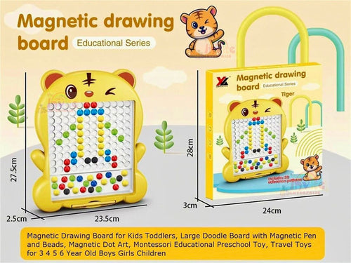 Kids Magnetic Drawing Board with Magnetic Dots – Educational & Screen-Free Doodle Board 🎨✨ Choice deal Nepal