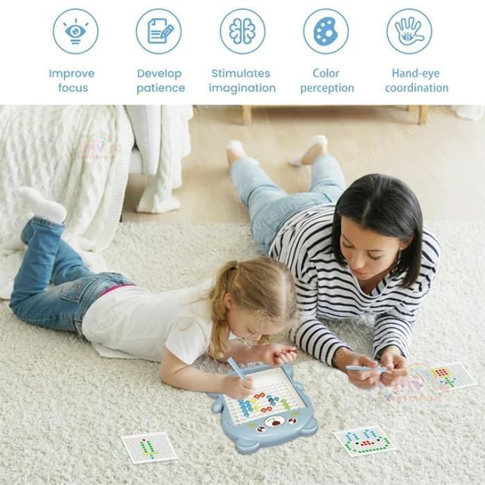 Kids Magnetic Drawing Board with Magnetic Dots – Educational & Screen-Free Doodle Board 🎨✨ Choice deal Nepal