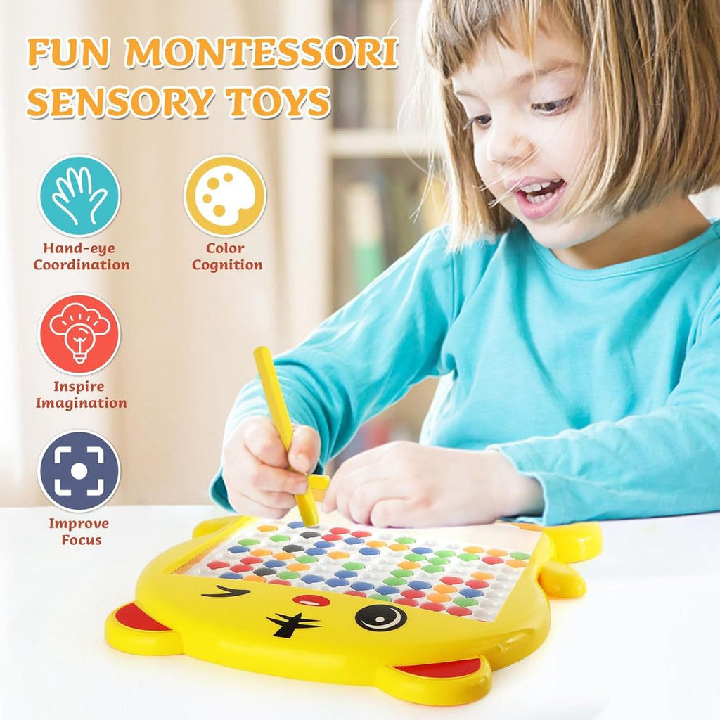 Kids Magnetic Drawing Board with Magnetic Dots – Educational & Screen-Free Doodle Board 🎨✨ Choice deal Nepal