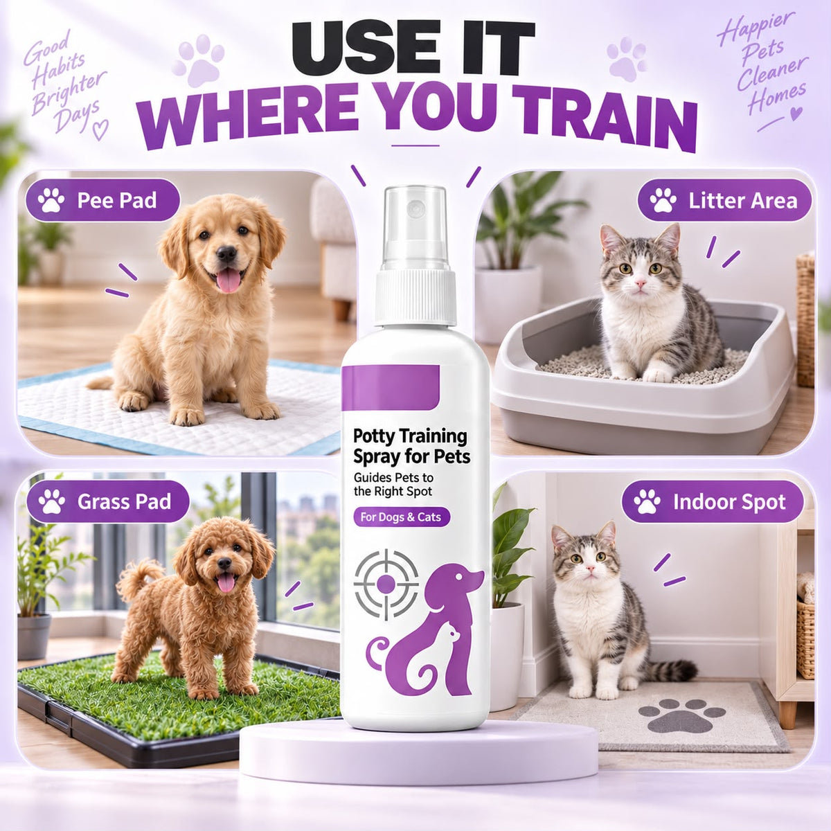 Potty Training Spray ! Guides pets, safe & easy spray. Cleaner home – grab yours! Choice deal Nepal